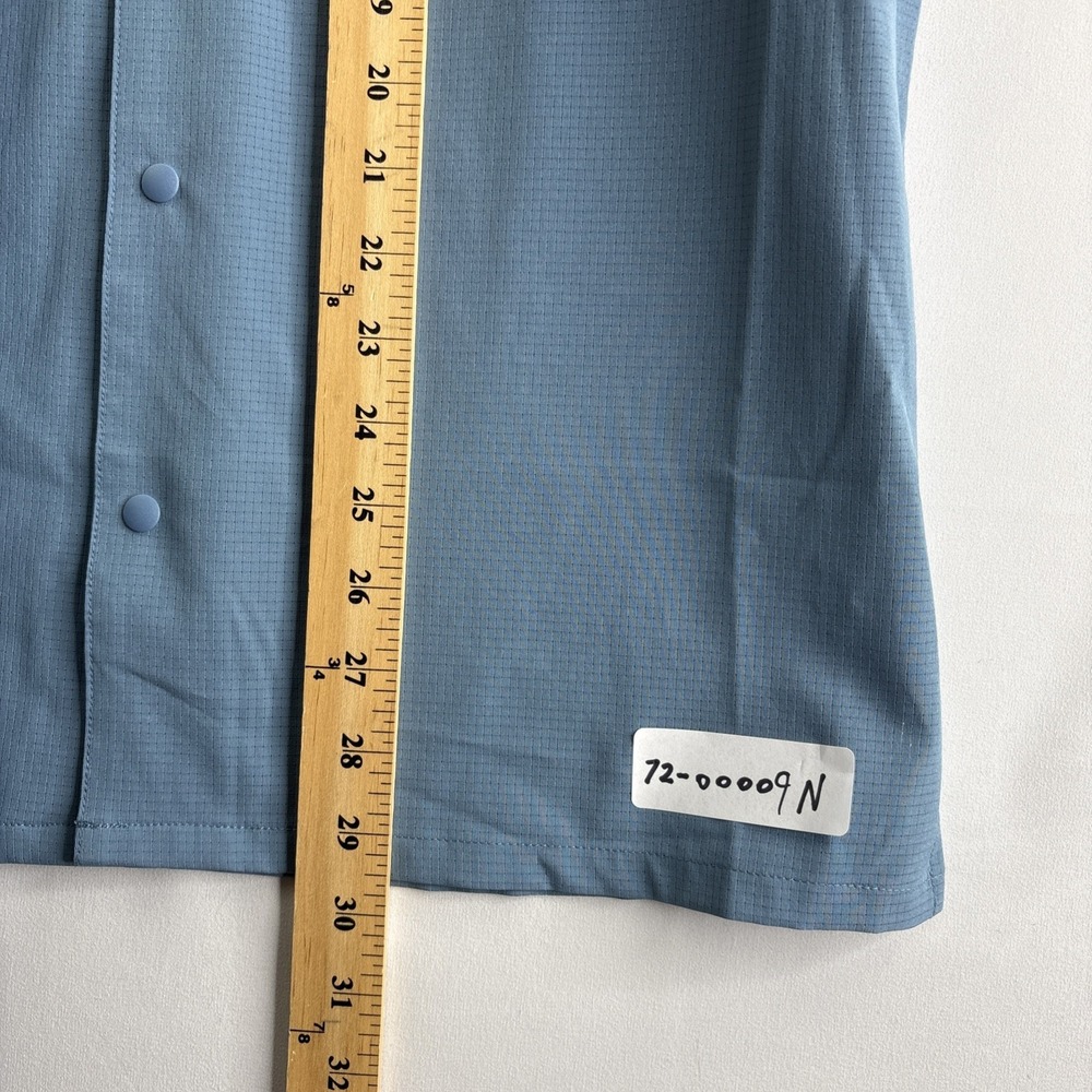 All In Motion NWT Men's Blue Medium Button Down S/S Tech Shirt Travel Casual - Picture 3 of 6